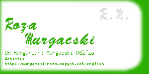 roza murgacski business card